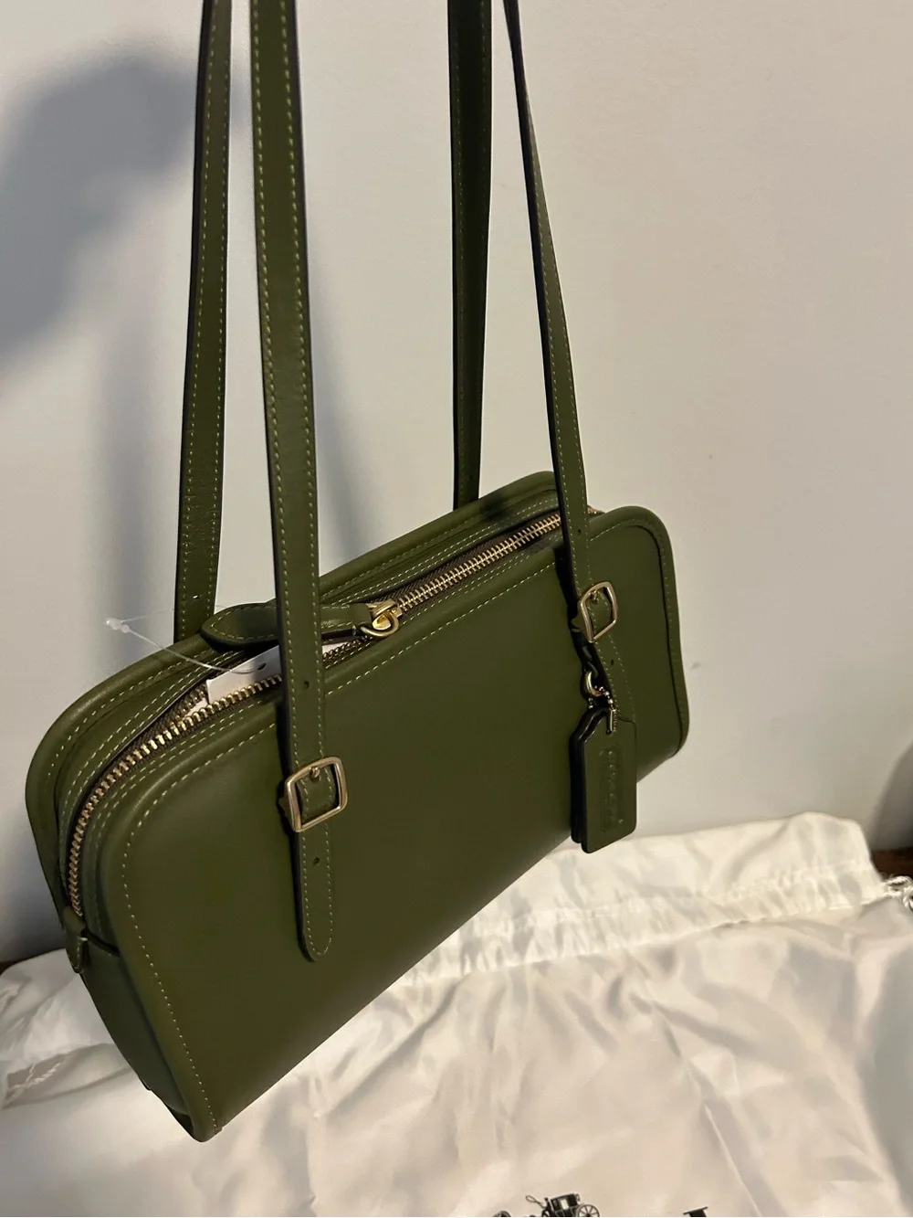Coach Swing Zip Bag in Olive
